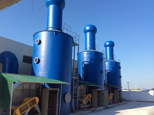 Hệ thống xử lý khí thải công nghiệp tại một nhà máy